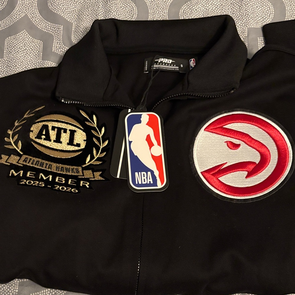 NBA Hawks members Jacket with Gold and Red Details size small